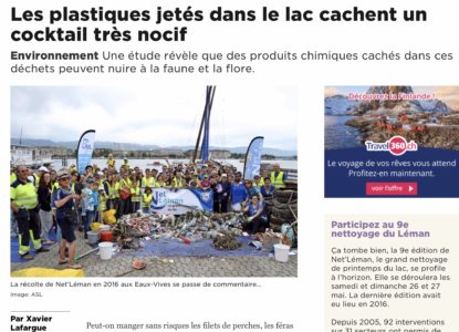 Article de 24 heures sur la pollution aux plastiques dans le lac
