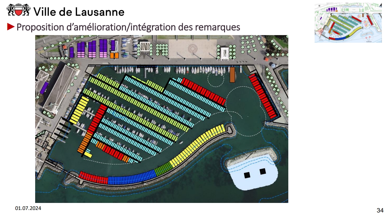 Image présentant une rénovation du futur port d'Ouchy issu de la documentation de la Ville de Lausanne