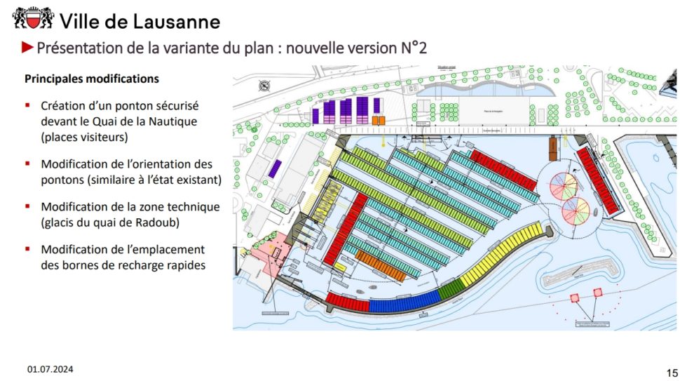 Image présentant une rénovation du futur port d'Ouchy issu de la documentation de la Ville de Lausanne