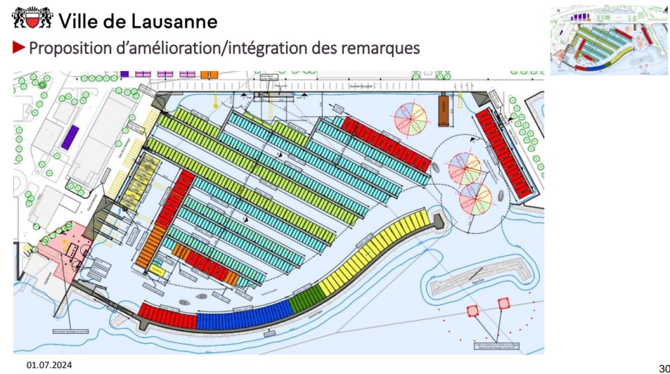 Image présentant une rénovation du futur port d'Ouchy issu de la documentation de la Ville de Lausanne